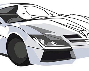 Illustration d’une voiture stylisée